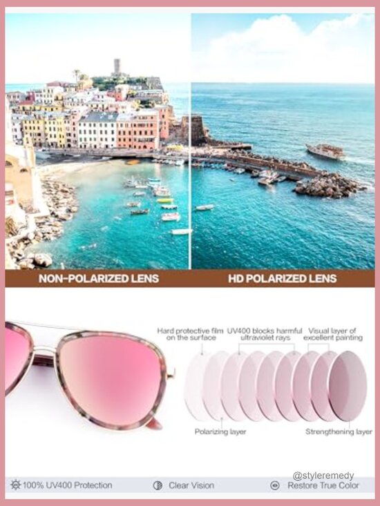 Polarized Retro Mirrored Sunglasses with Acetate Frame UV Protection main image 4